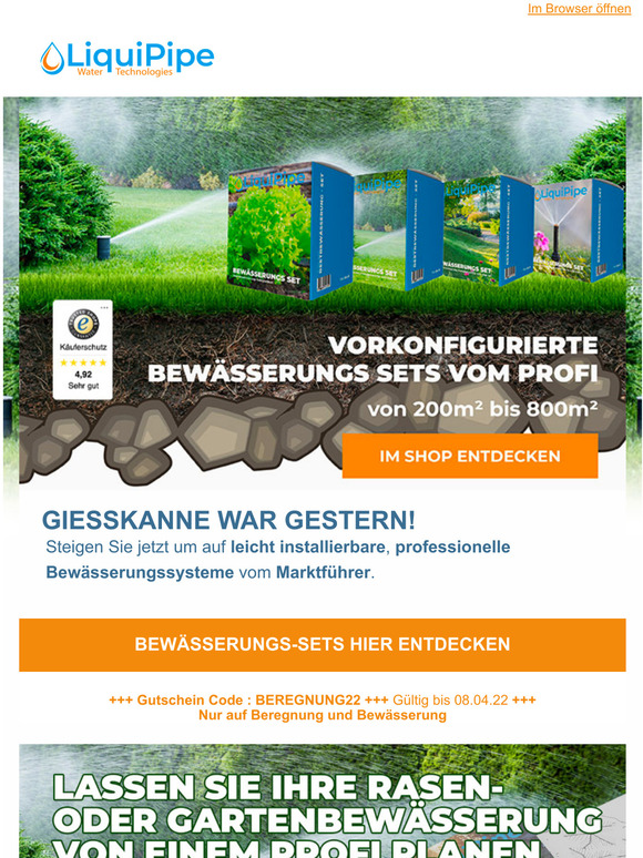   !  Alles, was Sie jetzt fr eine erfolgreiche Gartenbewsserung brauchen