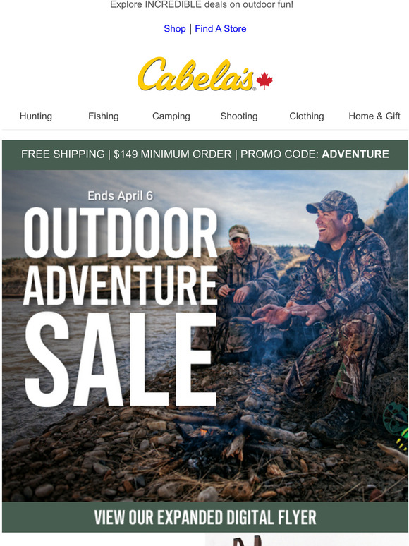 Cabela's NEW FLYER Outdoor Adventure Sale Milled