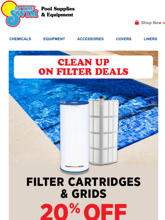 In The Swim Pool Supplies A fresh, clear pool is a happy pool Milled