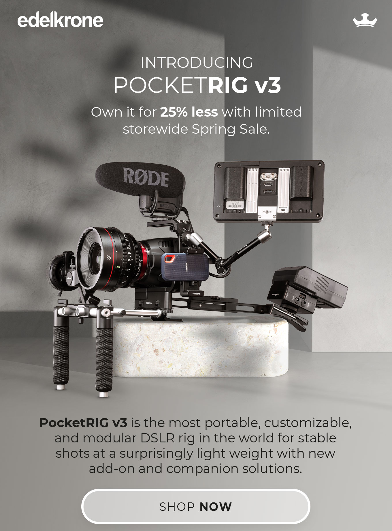 Edelkrone: PocketRIG v3: Your new favorite DSLR rig! | Milled