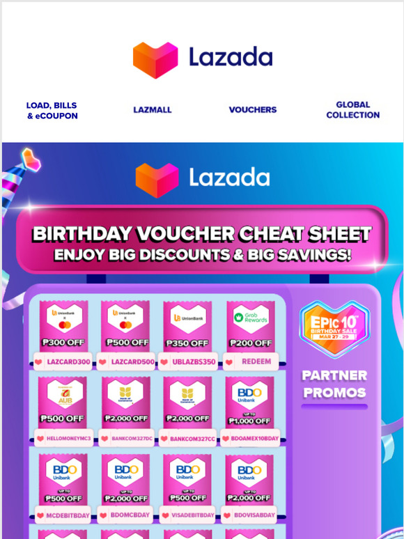 Birthday pa-voucher? NASA LAZADA YAN!