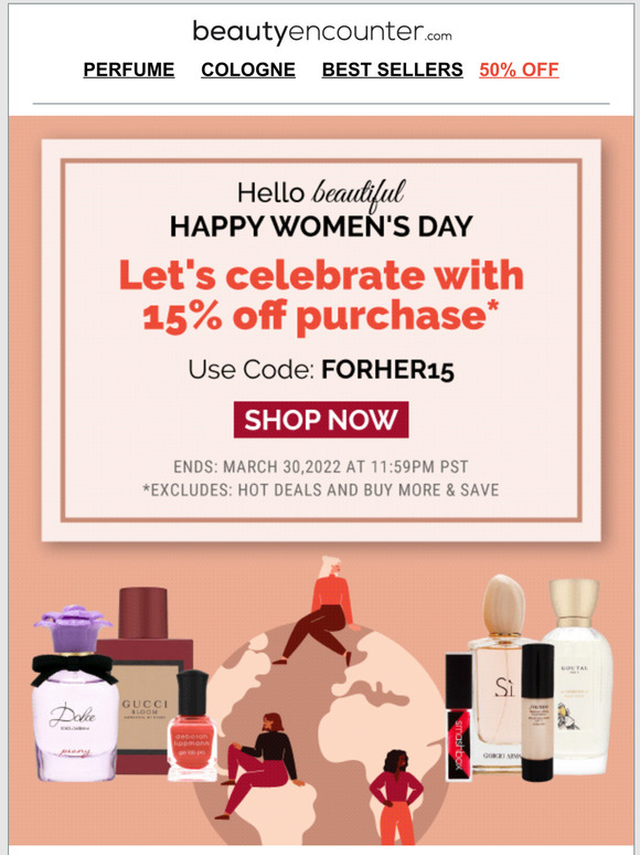 Let's celebrate her! Save 15% off purchase*
