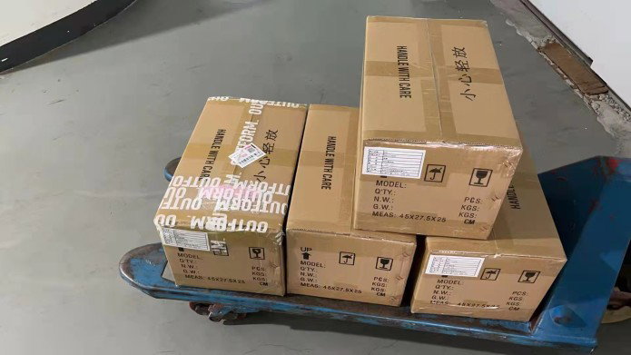 Fans were sent to our Dongguan factory for 100% testing again.