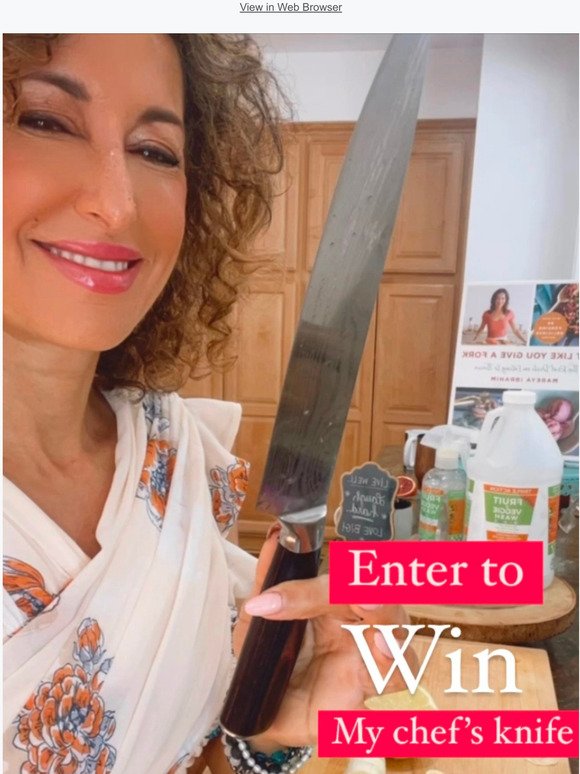 Enter to win chef Mareya's chef knife