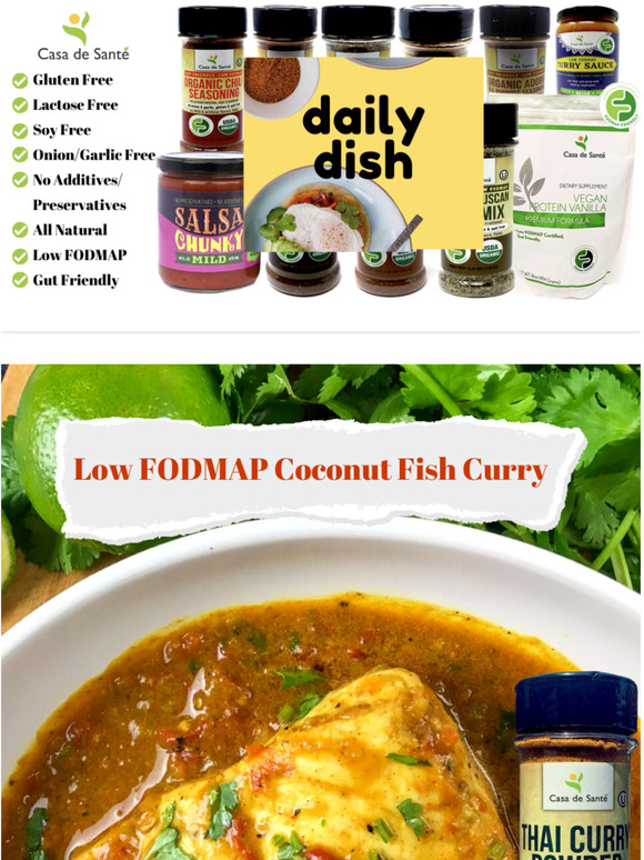 Casa de Sante Low FODMAP Coconut Fish Curry Milled