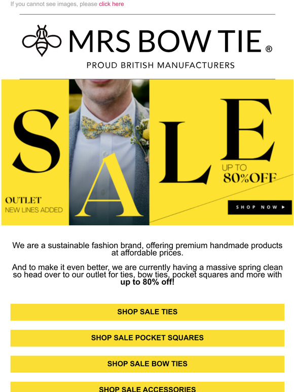 Up to 80% off in our clearance sale