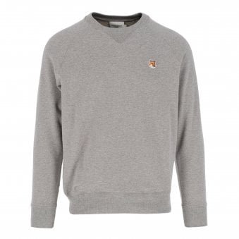 Fox Patch Sweatshirt Grey Melange 