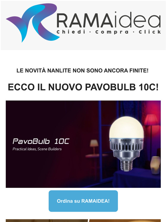 Nanlite Pavobulb 10C: La nuova lampadina LED