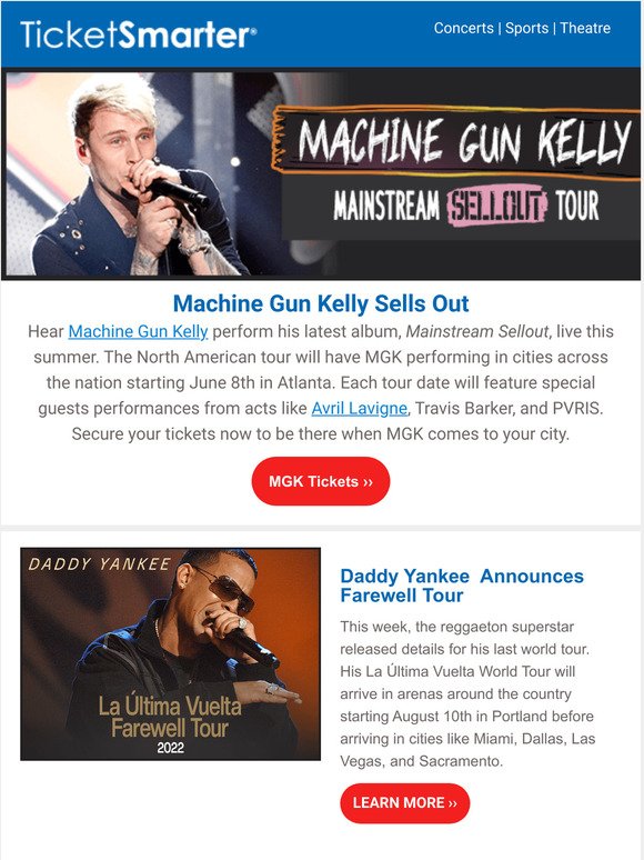 Machine Gun Kelly, Daddy Yankee, & Shinedown Plot New Tours