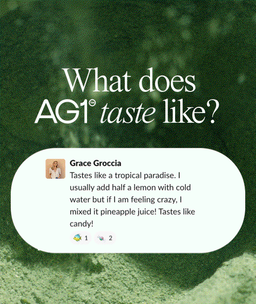 What does AG1 taste like?