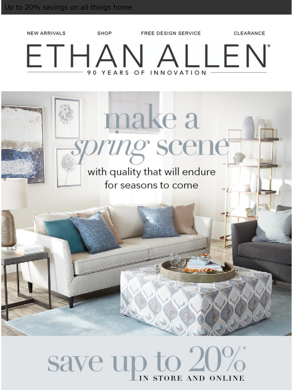 Ethan Allen Quality+Savings=A Lifetime of Value Milled