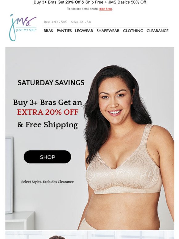 justmysize.com: Find Your Perfect Nude Match for Spring! Playtex 18 Hour  Bras from $16.99