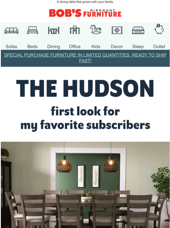 Bob's Discount Furniture Sneak Peek Extendable Dining Milled