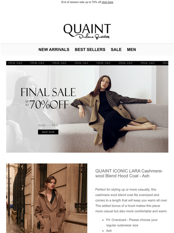 Final Sale Up to 70% Off 30% OFF  SITEWIDE  CODESALE30