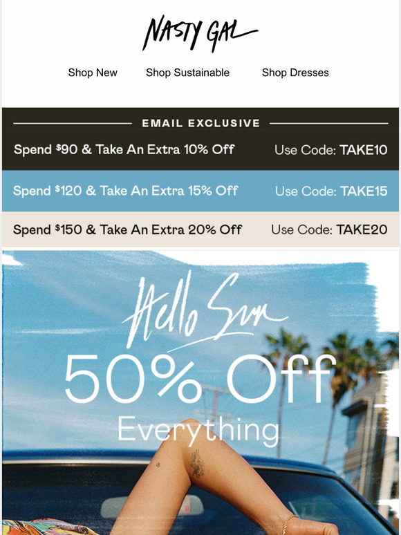 Nasty Gal Email Newsletters Shop Sales, Discounts, and Coupon Codes
