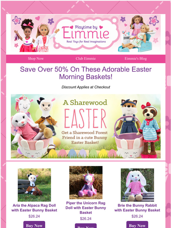 52% Easter Basket Savings! Spend Easter with a NEW Sharewood Forest Friend 