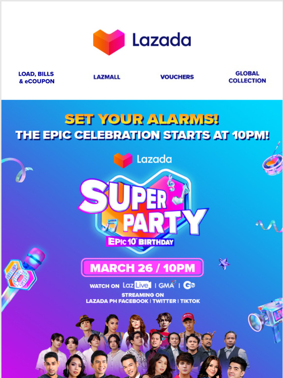 EPIC DEALS in Lazada Epic 10th Birthday Super Party 