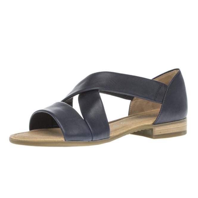 Sweetly Modern Wide Fit Closed Heel Sandals in Midnight Navy