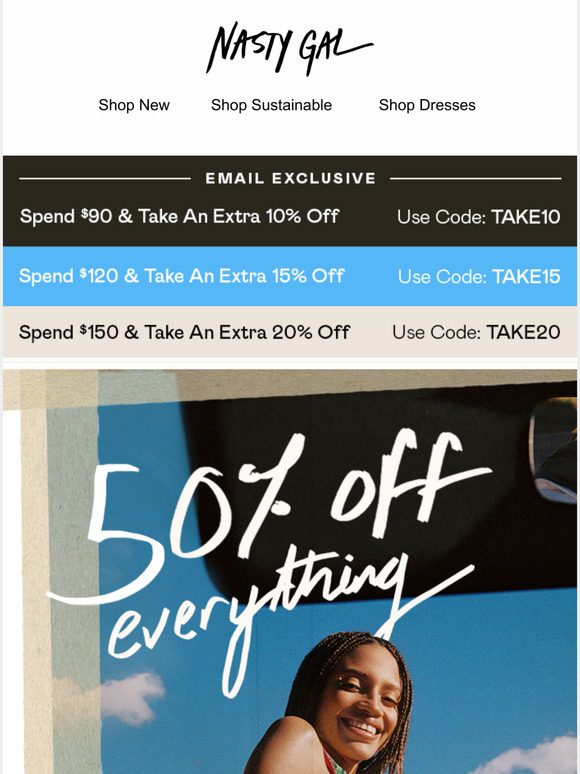 Nasty Gal Email Newsletters Shop Sales, Discounts, and Coupon Codes