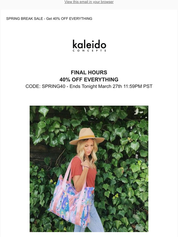  Final Hours - 40% OFF EVERYTHING