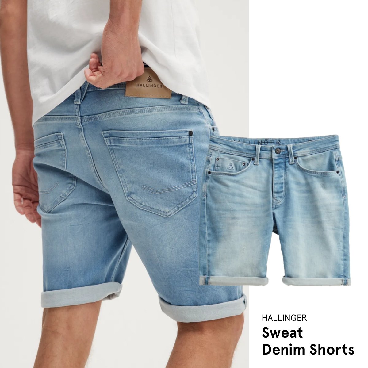 Sweat Denim Shorts