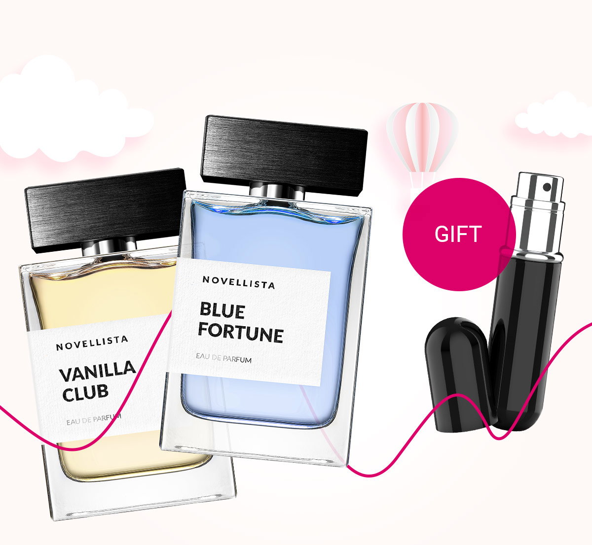 Buy any NOVELLISTA fragrance in a 75 ml size and get a refillable perfume atomiser as a gift.