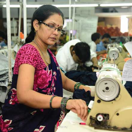 woman sewing
