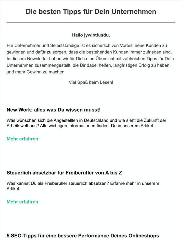 Diese Unternehmertipps darfst Du nicht verpassen!