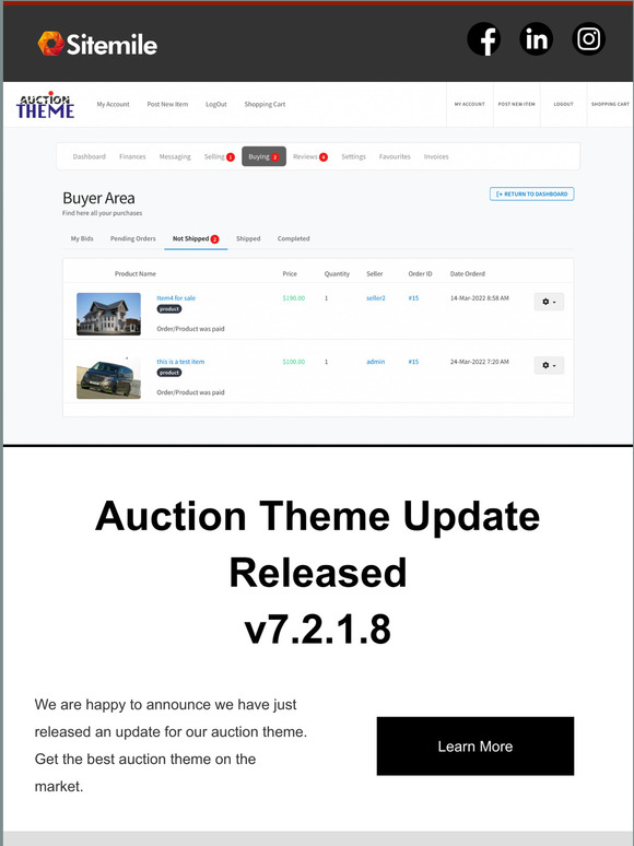  [THEME UPDATE] Wordpress Auction Theme Updated v7.2.1.8
