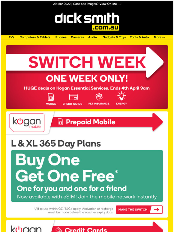 Switch Week is ON | Huge deals on Mobile, Credit Card & More - 1 Week Only!