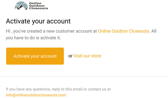 Customer account activation