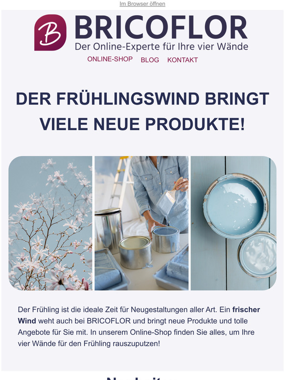 Der Frhlingswind bringt viele neue Produkte & Angebote!