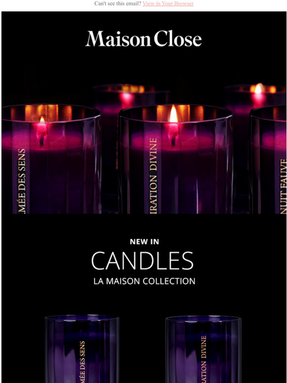 Maison Close Discover our new candles from La Maison collection Milled