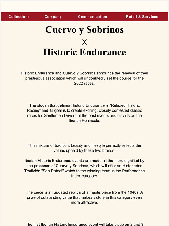 Historic Endurance - Cuervo y Sobrinos