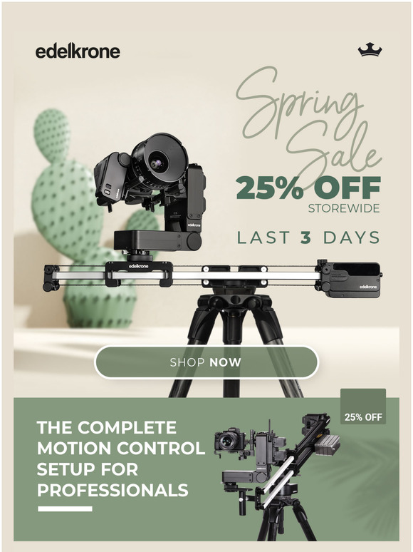 Last 3 days to save 25% storewide!