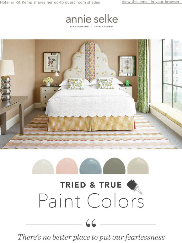 Annie Selke Tried & True Paint Colors for Guest Rooms Milled