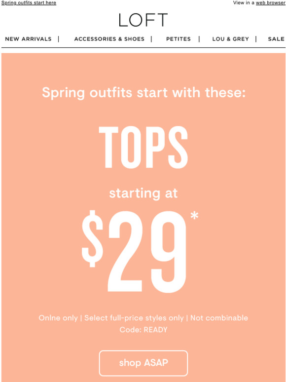 Loft Email Newsletters Shop Sales, Discounts, and Coupon Codes