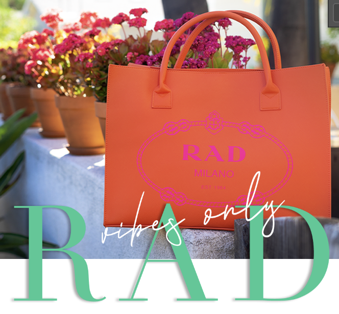 MODERN VEGAN TOTE - Rad Luxe (Tangerine)