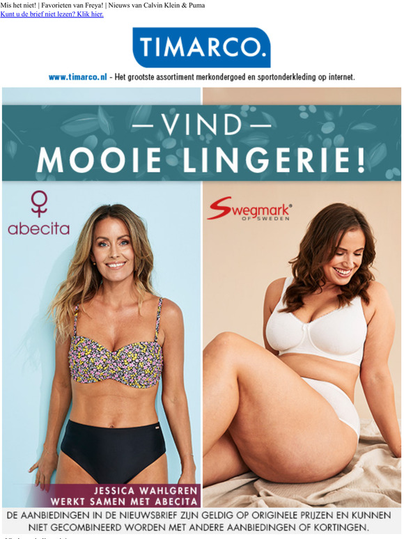 20% korting op de prachtige lingerie van Abecita en Swegmark!