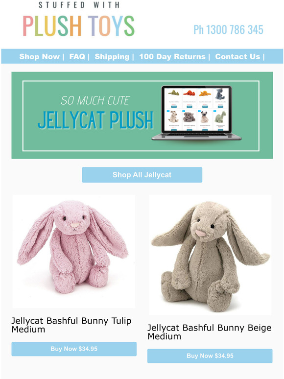 Stuffed With Plush Toys and soft Jellycat plush! Milled