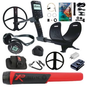 XP DEUS II Fast Multi Frequency Metal Detector with 11" FMF Search Coil with MI-4 Pinpointer
