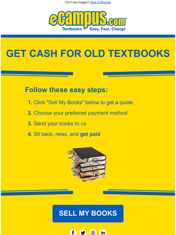 Have Old Textbooks? Sell Them for Cash! Milled