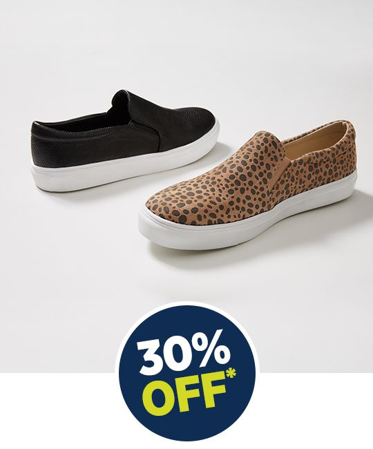 30% off All Full Priced Men’s Footwear, Women’s Leisure and loafers & Men’s and Women’s Sporting Footwear