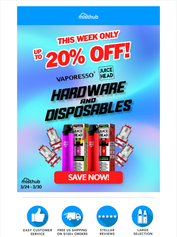 20% off These Vape Deals - Ending Soon