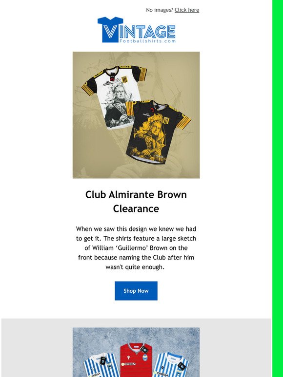New Clearance Deals including Club Almirante Brown
