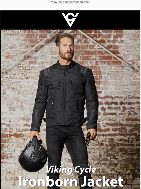 Viking Cycle Ironborn Motorcycle Textile Jacket For Men Black, X-Small