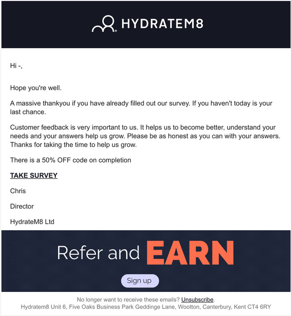 Survey Entries Close Today