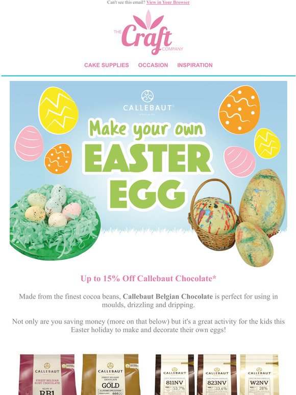  Easter Eggs Made Easily - Up to 15% Off Callebaut Chocolate! 