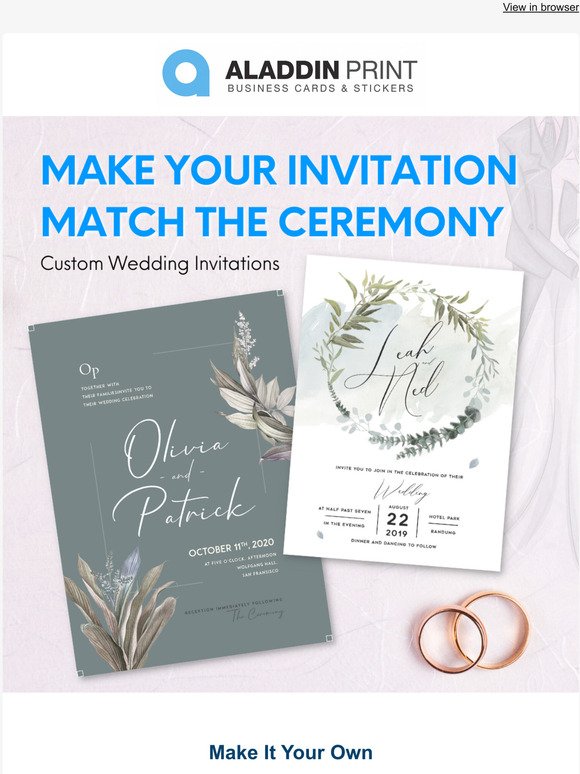 Personalize Your Wedding Invitations 