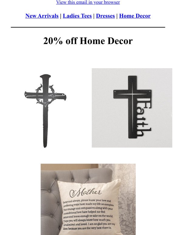 Decorate your home or office with Christ-centered decor.